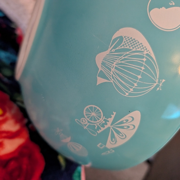 Vintage 1958 Pyrex Hot Air Balloon Pattern 4 quart Bowl 444 - Picture 7 of 9